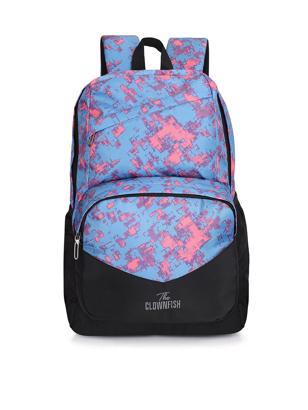 

THE CLOWNFISH Unisex Blue & Black Printed Laptop Bag