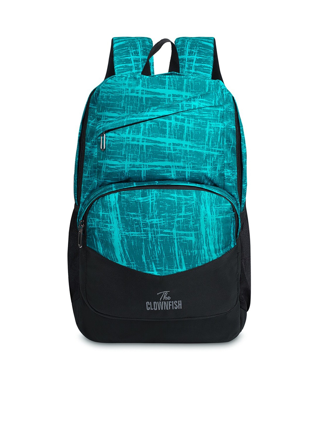 

THE CLOWNFISH Unisex Turquiose Blue & Black Laptop Travel Backpack, Turquoise blue