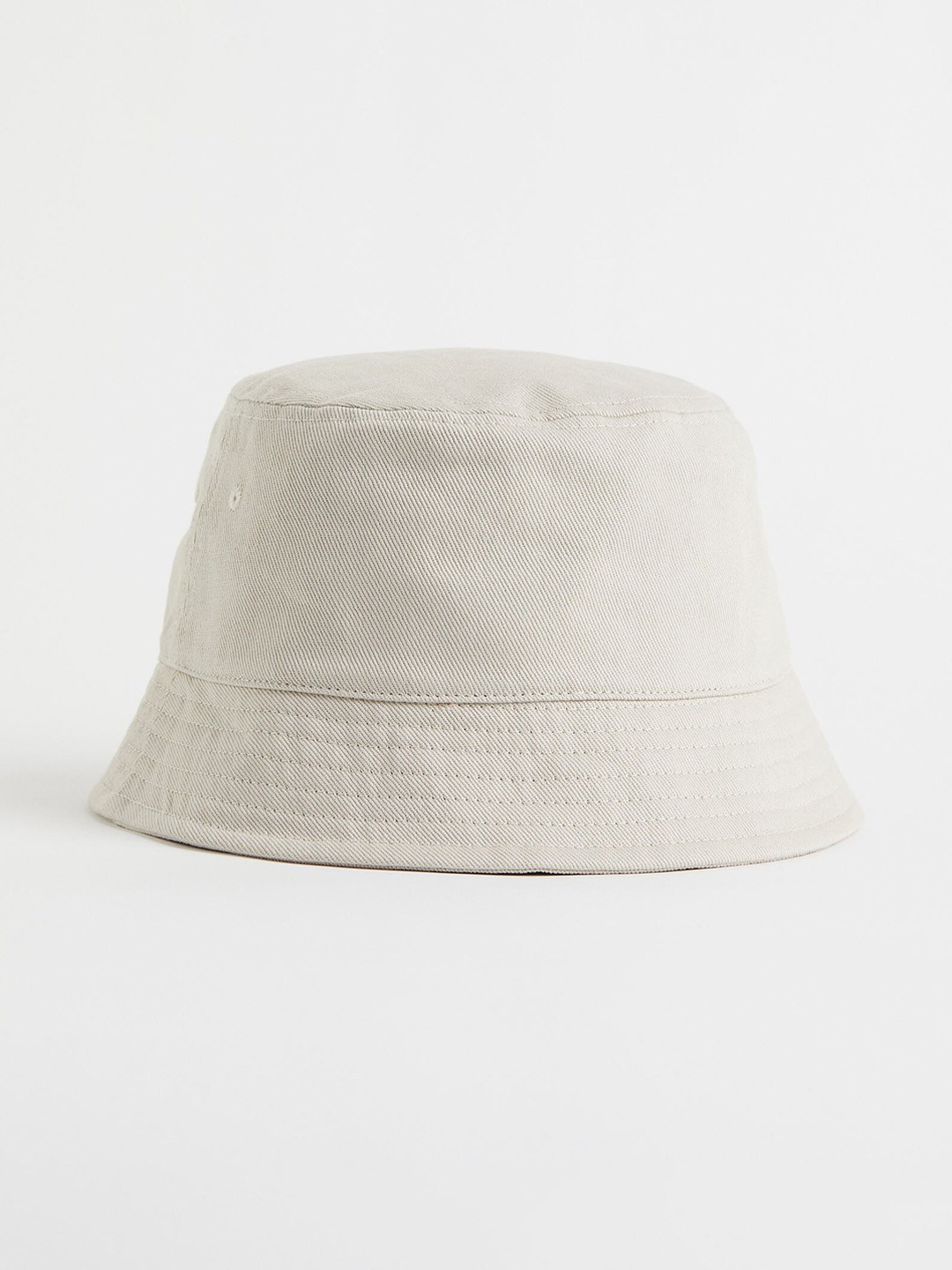 

H&M Men Beige Solid Cotton Twill Bucket Hat