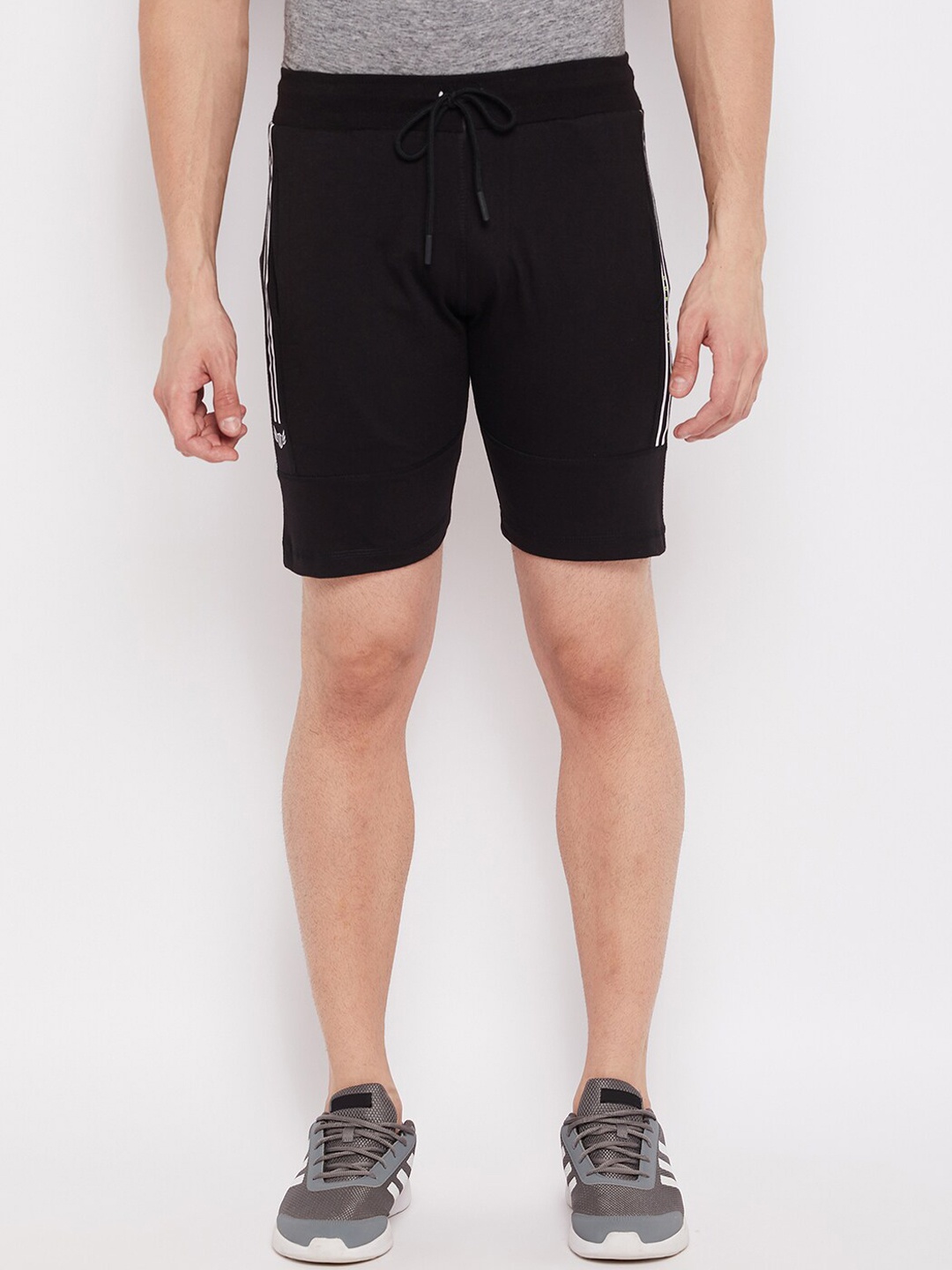 

Duke Men Black Solid Cotton Shorts