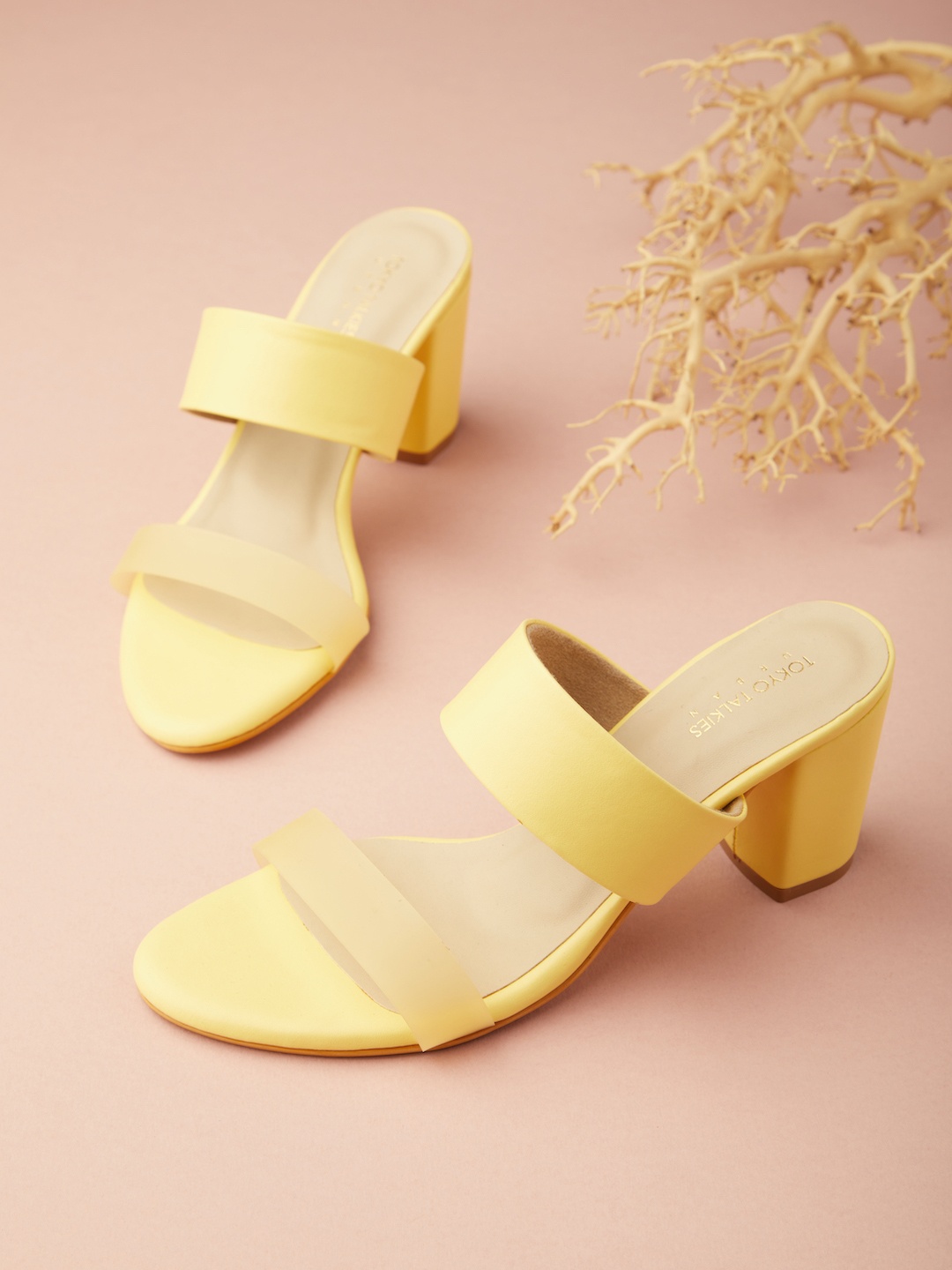 

Tokyo Talkies Women Yellow Block Sandals