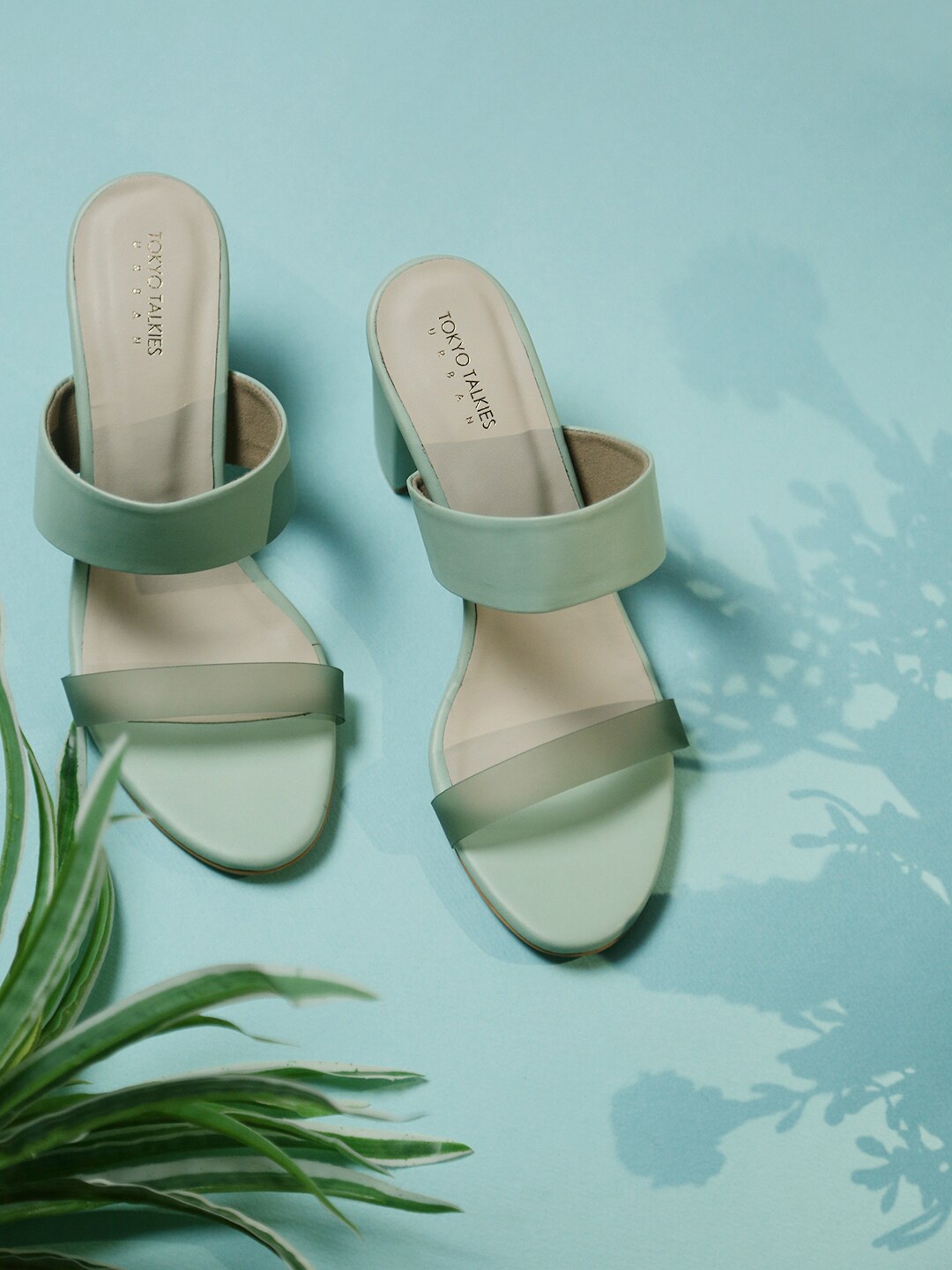 

Tokyo Talkies Women Teal Block Sandals