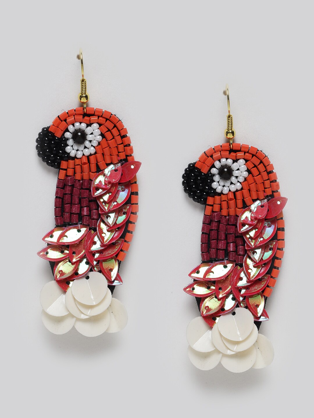 

Samshek Orange Contemporary Drop Earrings
