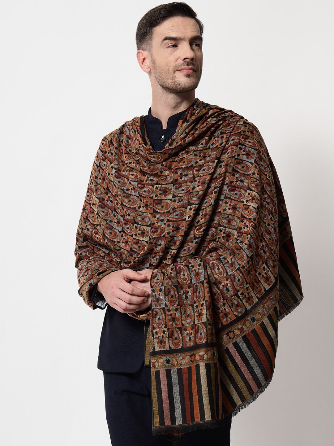 

Pashtush Men Multi Shawl