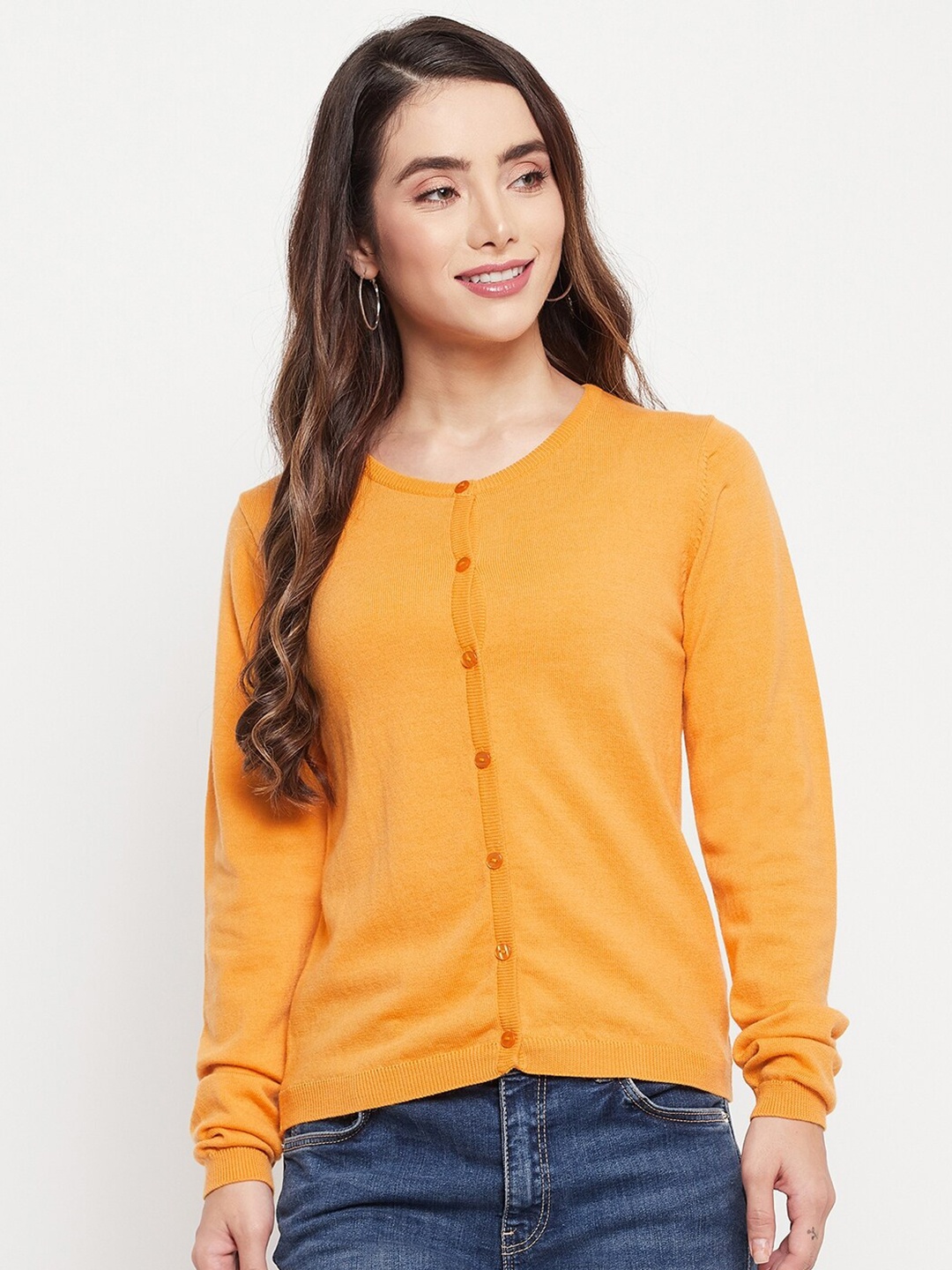 

Madame Women Mustard & chamois Cardigan