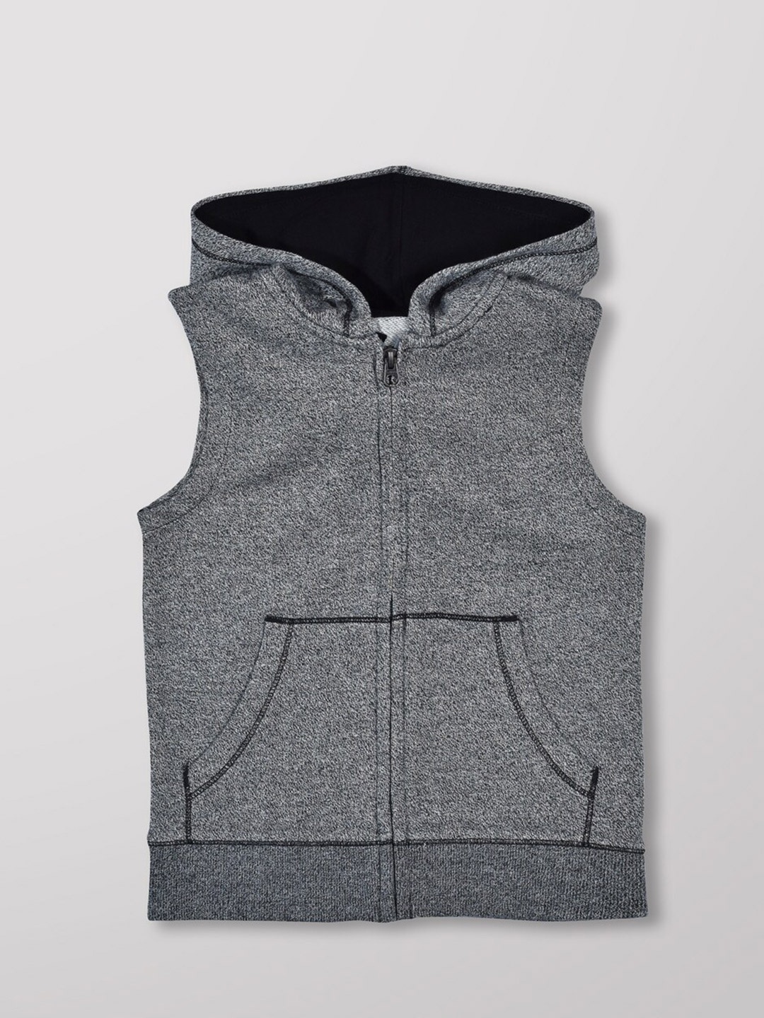 

UrGear Unisex Kids Grey Solid Hooded Sweatshirt