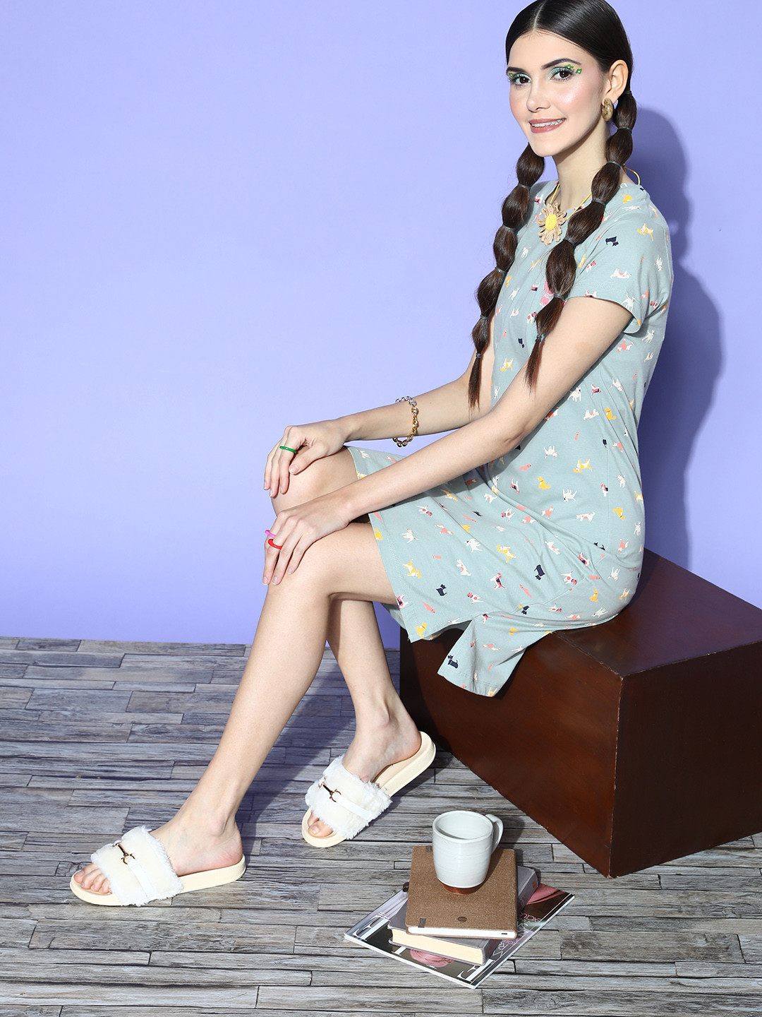 

Sweet Dreams Green Conversational Home Hub Nightdress