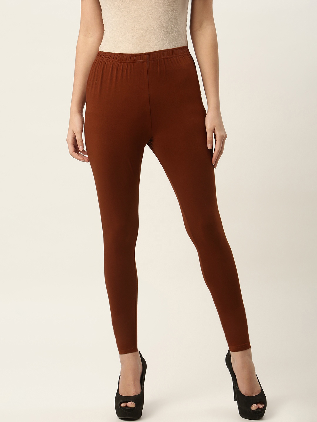 

Ms.Lingies Women Maroon Solid Ankle-Length Leggings