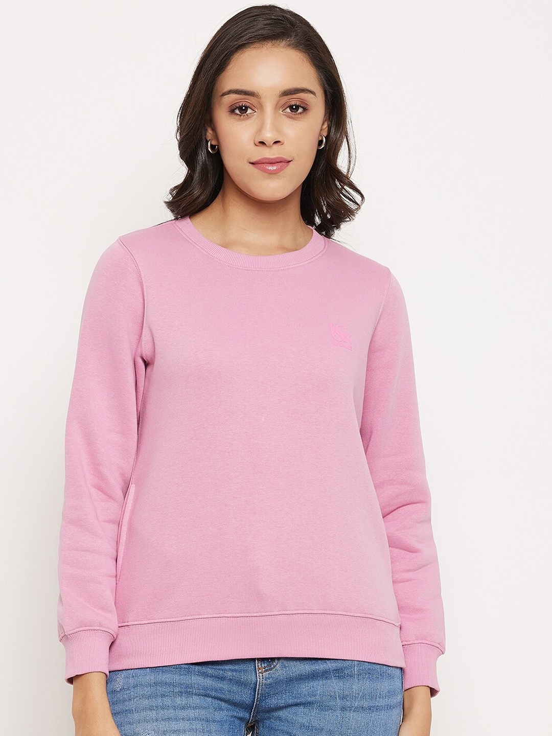

Madame Women Pink Sweatshirt