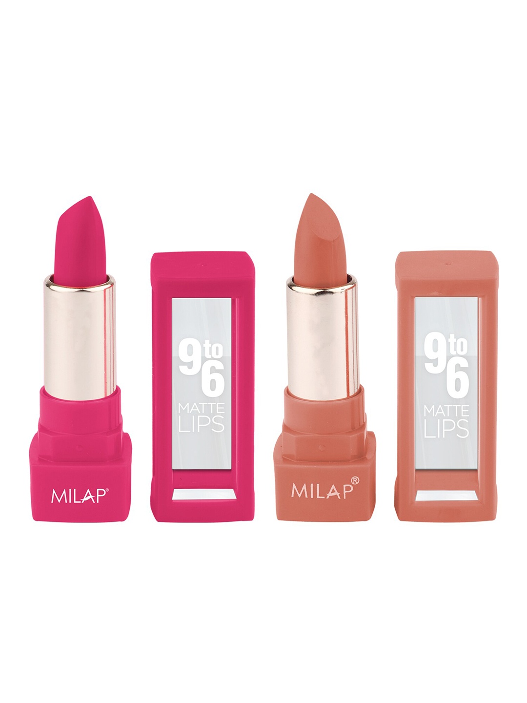 

MILAP Set Of 2 9to6 Matte Lips Lipstick 4.2g Each - Sensational Pink & Honey Do