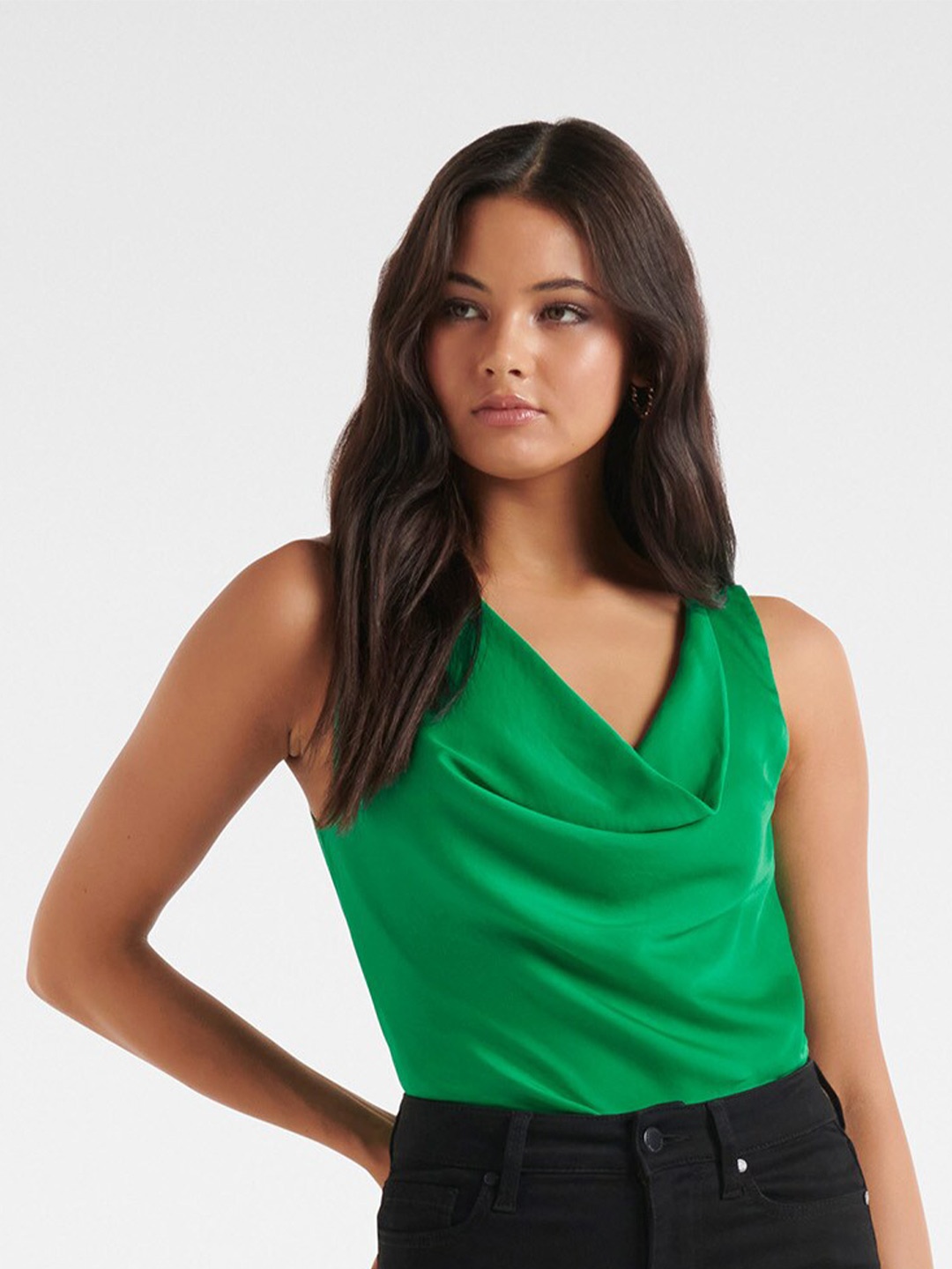 

Forever New Green Cowl Neck Top