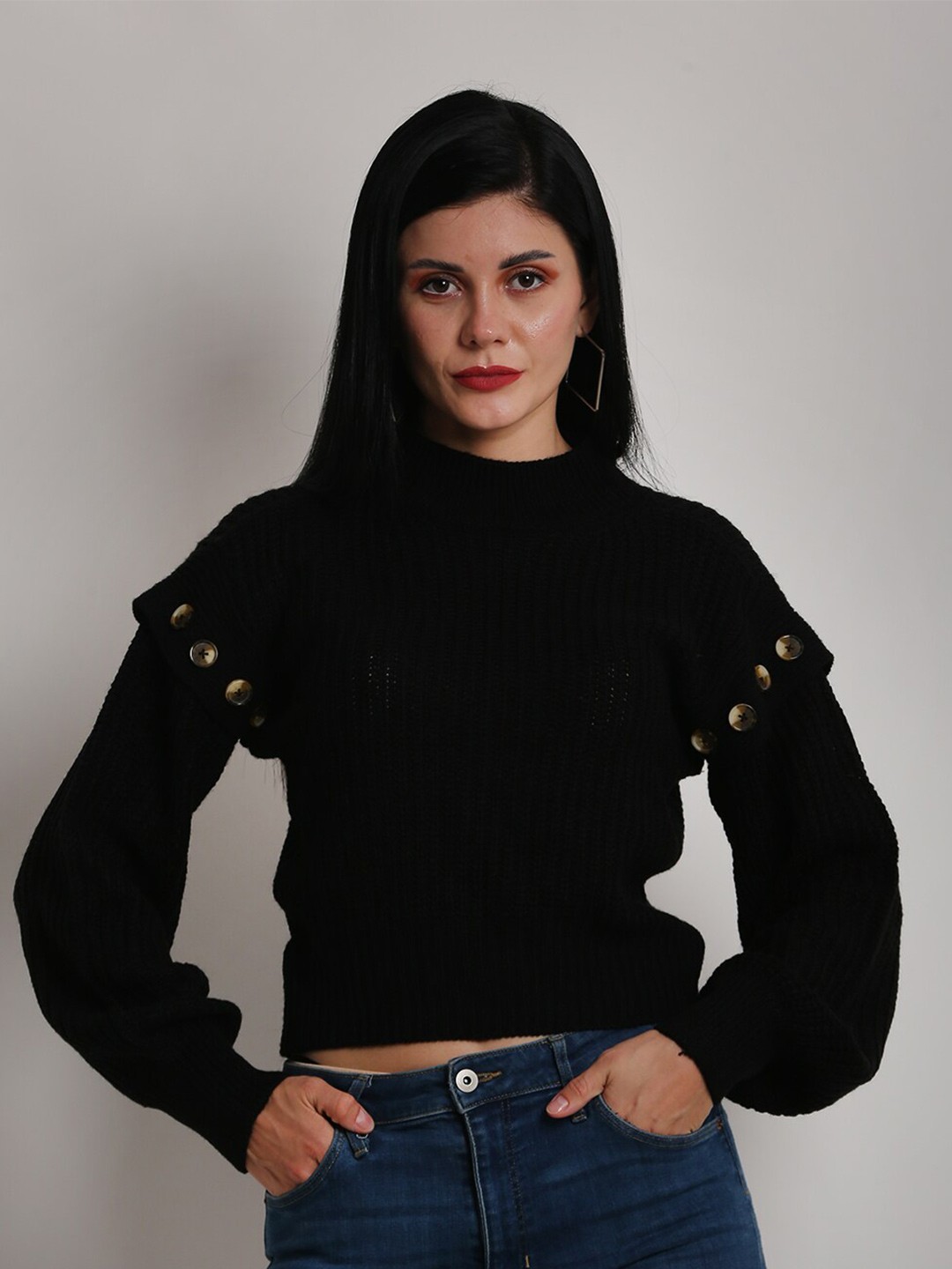 

NoBarr Women Black Pullover