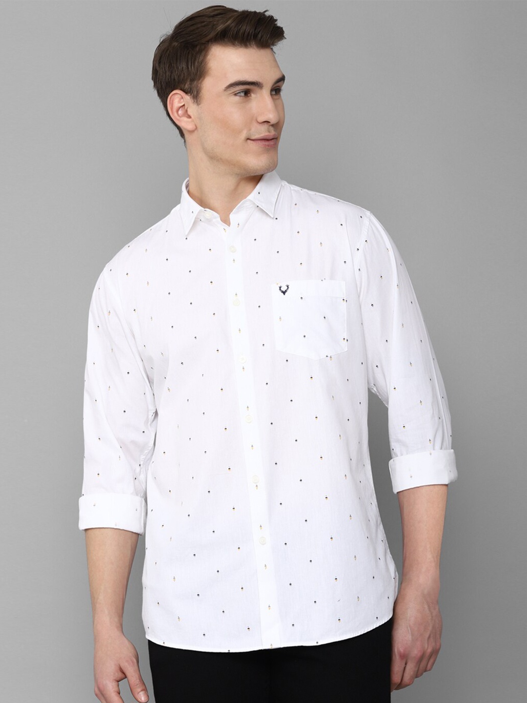 

Allen Solly Men White Printed Slim Fit Casual Shirt