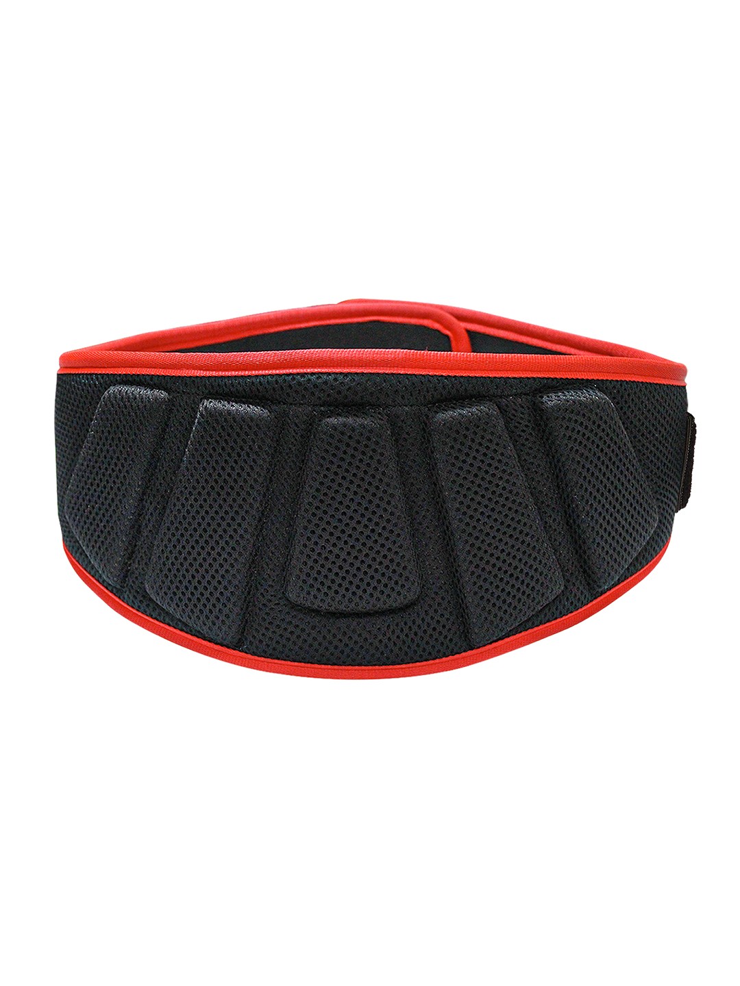

MUSCLEXP Black & Red Solid Nylon Padded Weightlifting Belt