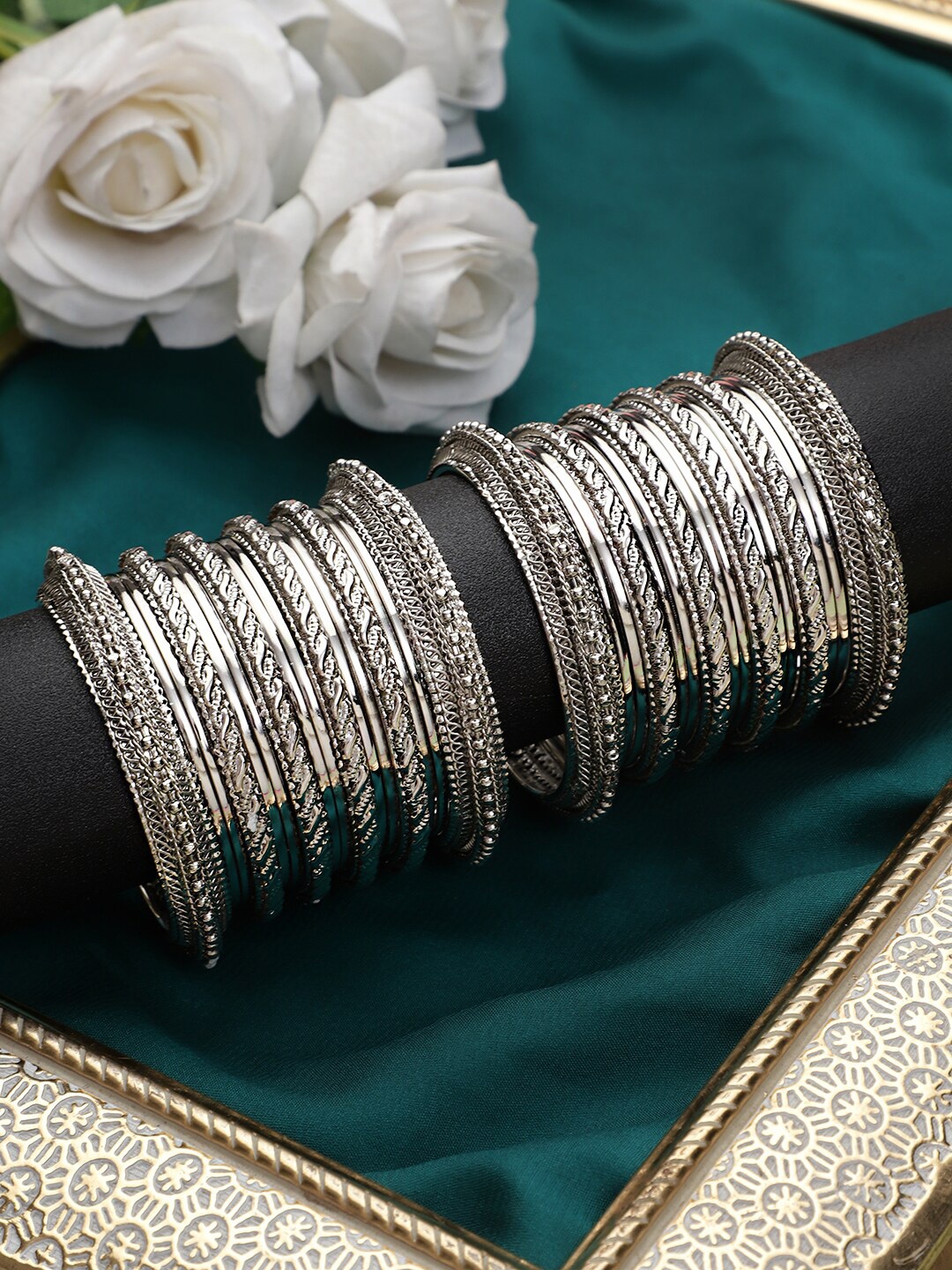 

KACY Set Of 16 Silver-Plated Bangles