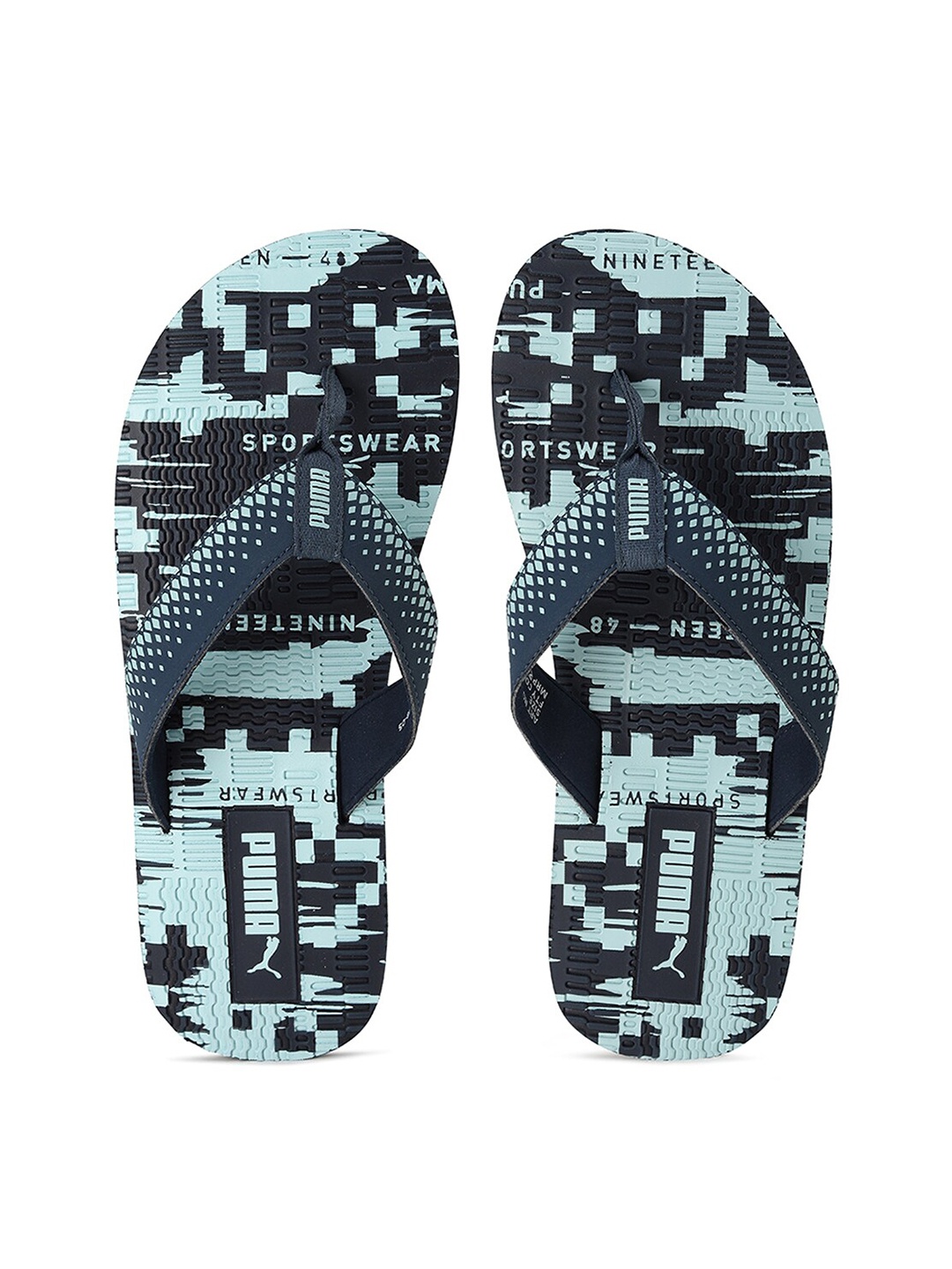 

Puma Unisex Blue Printed Tonks V2 Thong Flip-Flops