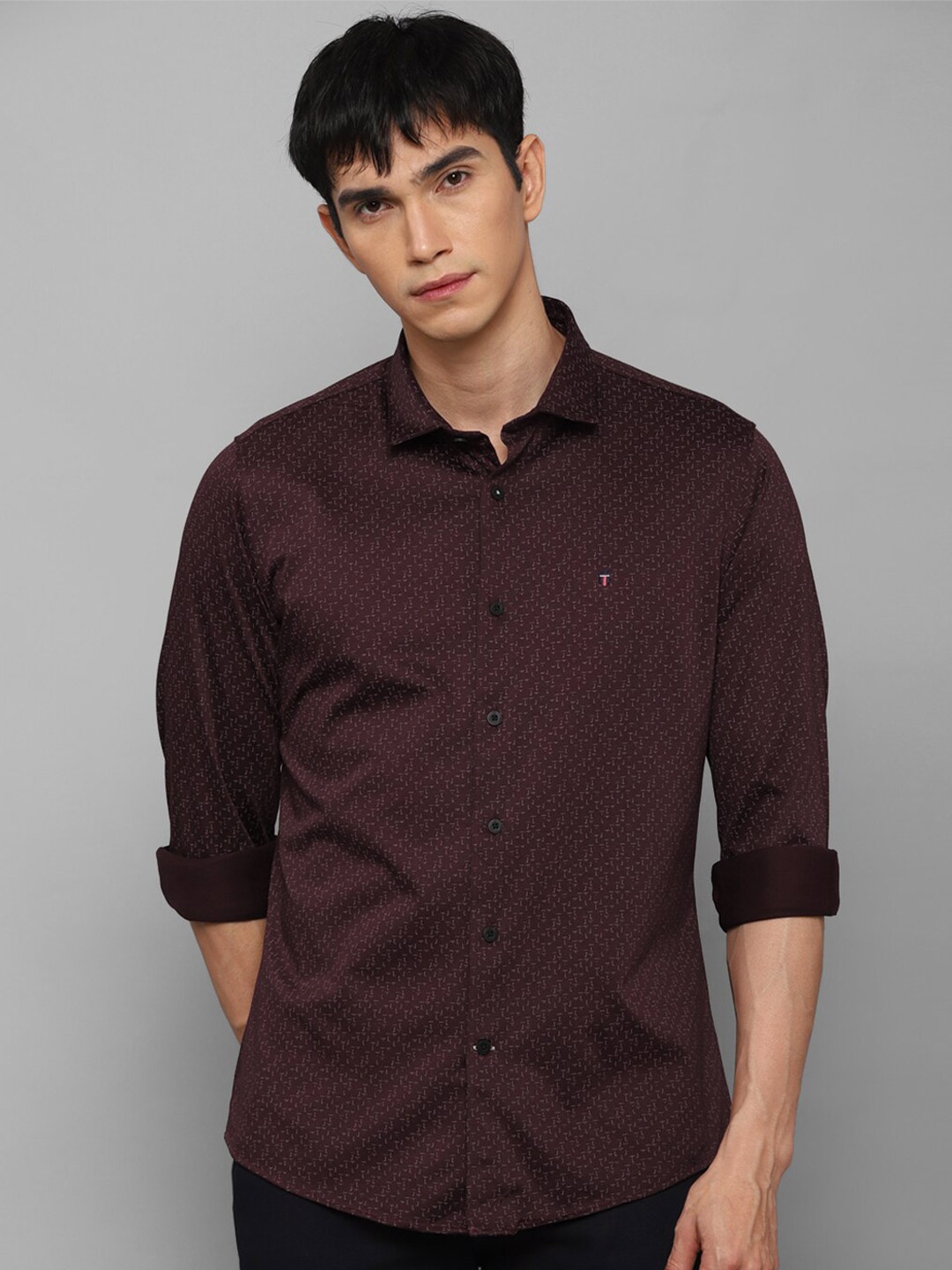 

Louis Philippe Sport Men Coffee Brown Slim Fit Printed Casual Shirt