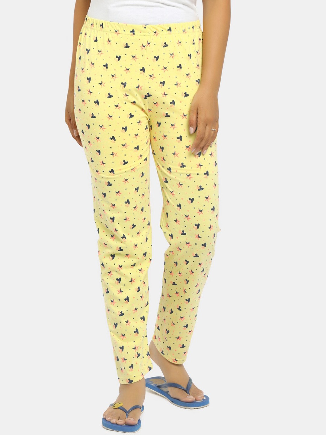 

V-Mart Women Yellow Printed Lounge Pants