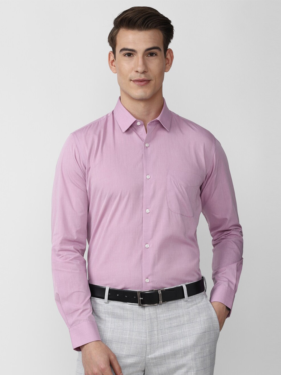 

Peter England Men Purple Solid Formal Shirt
