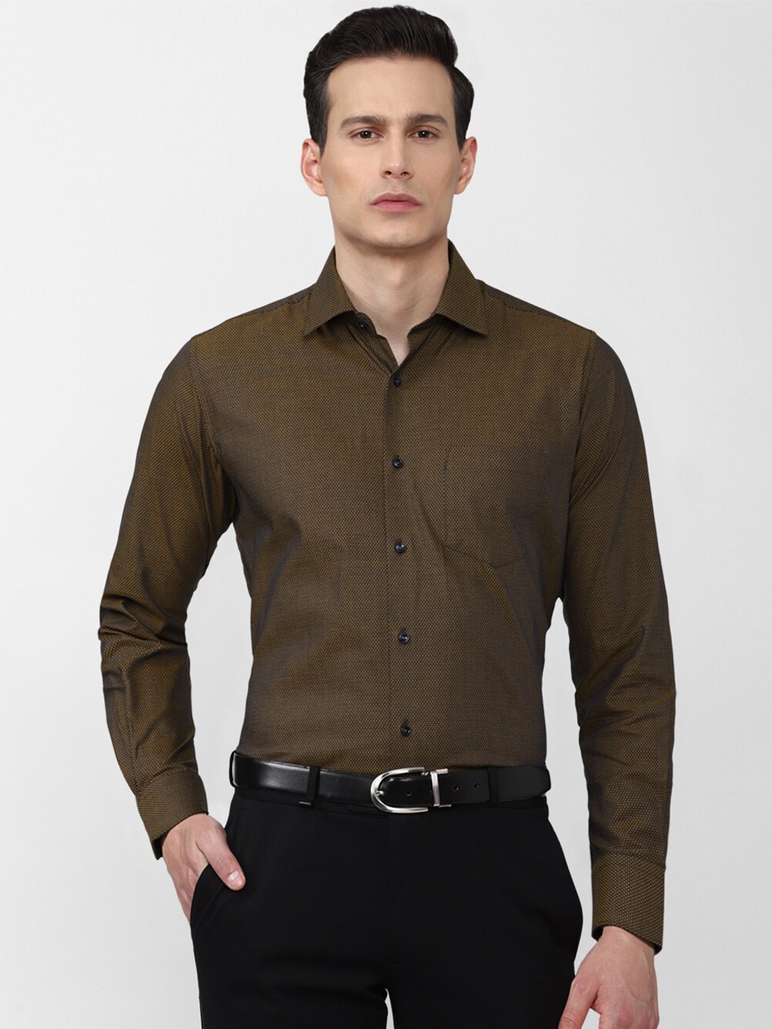 

Van Heusen Men Brown Formal Shirt