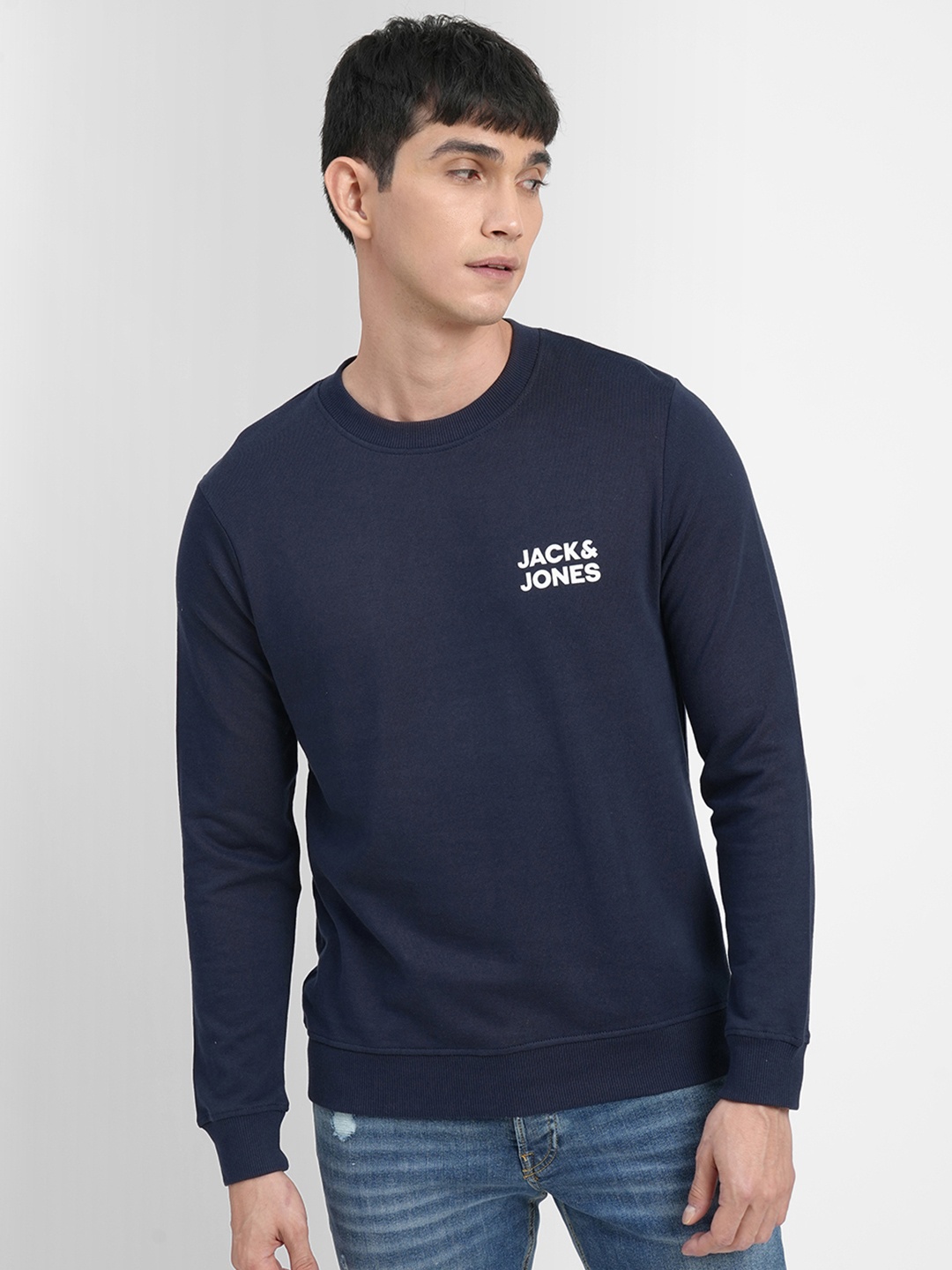 

Jack & Jones Men Navy Blue Sweatshirt