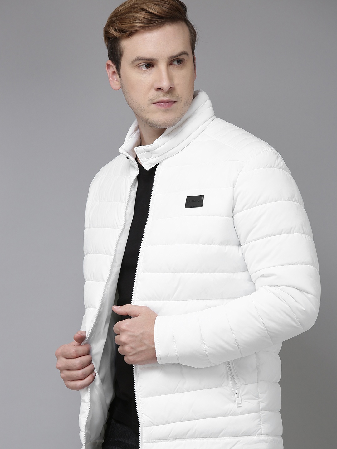

Jack & Jones Men Solid Long Sleeves Puffer Jacket, White