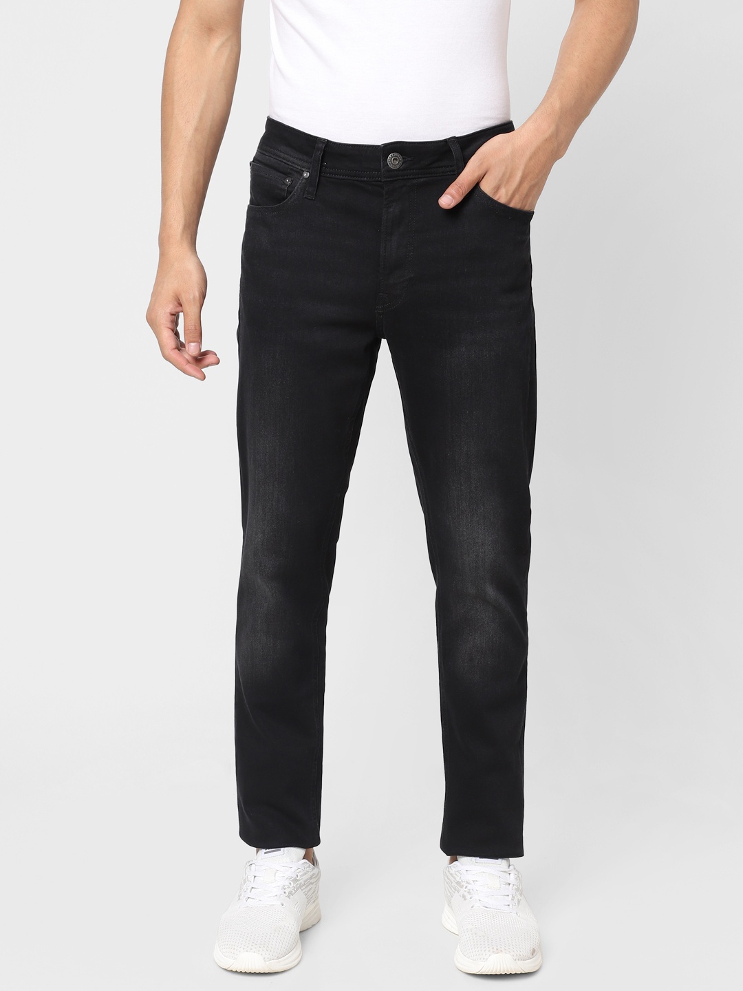 

Jack & Jones Men Black Ben Skinny Fit Low-Rise Light Fade Stretchable Jeans