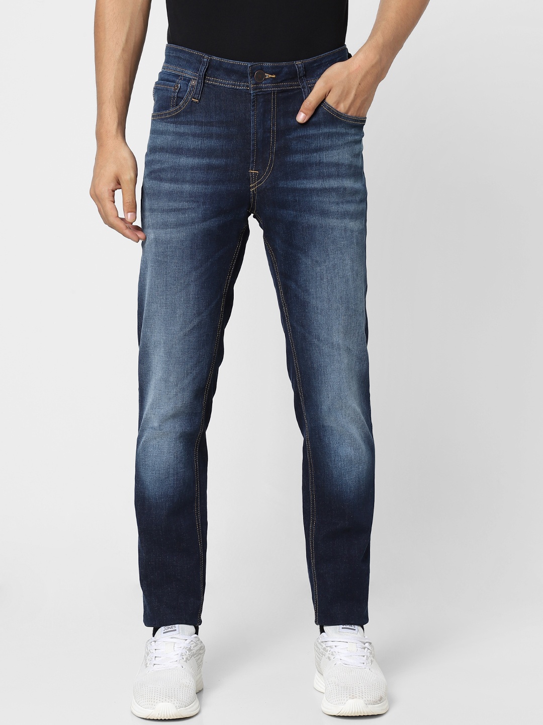 

Jack & Jones Men Blue Ben Skinny Fit Low-Rise Light Fade Stretchable Jeans