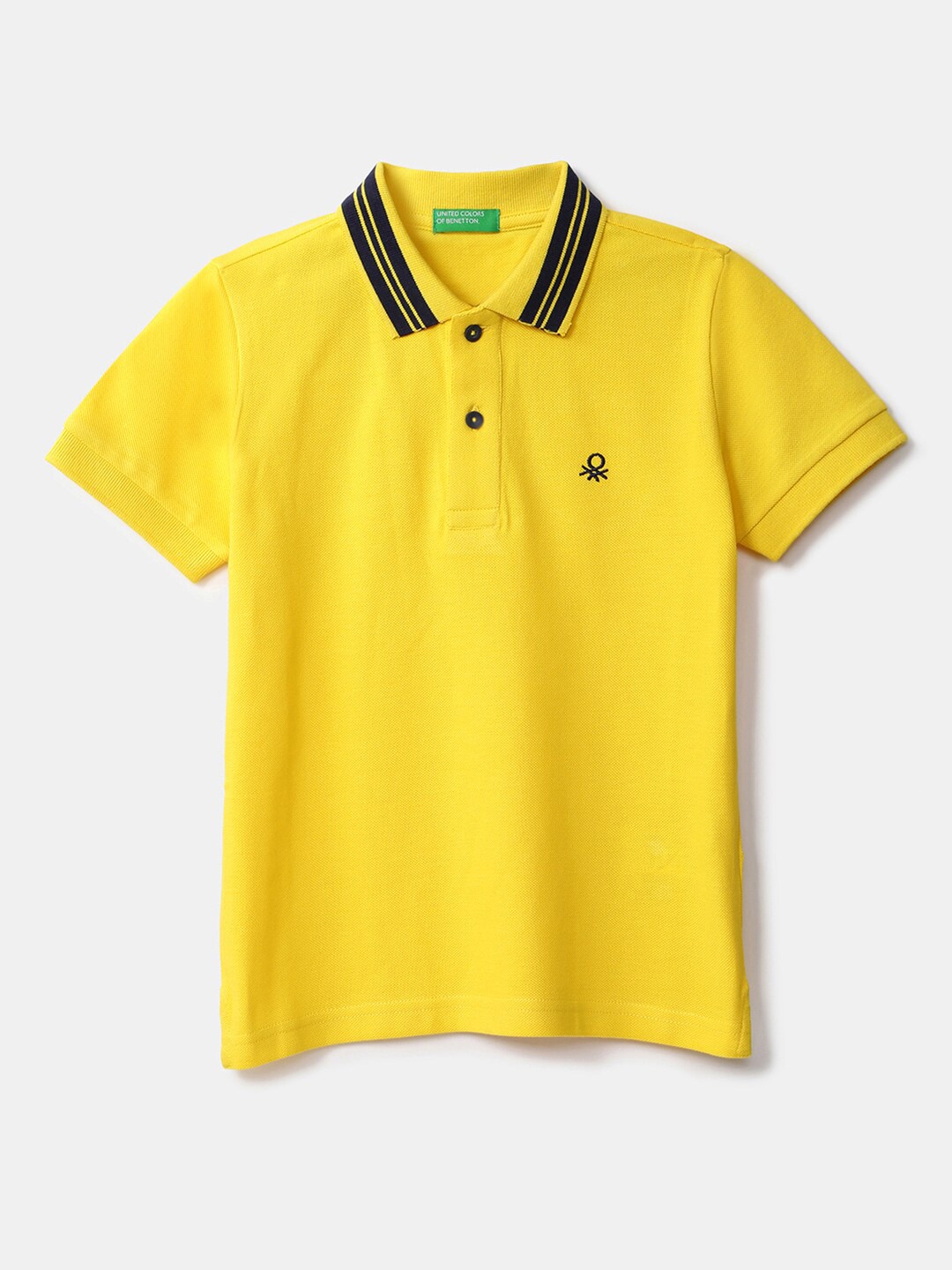 

United Colors of Benetton Boys Yellow Polo Collar T-shirt