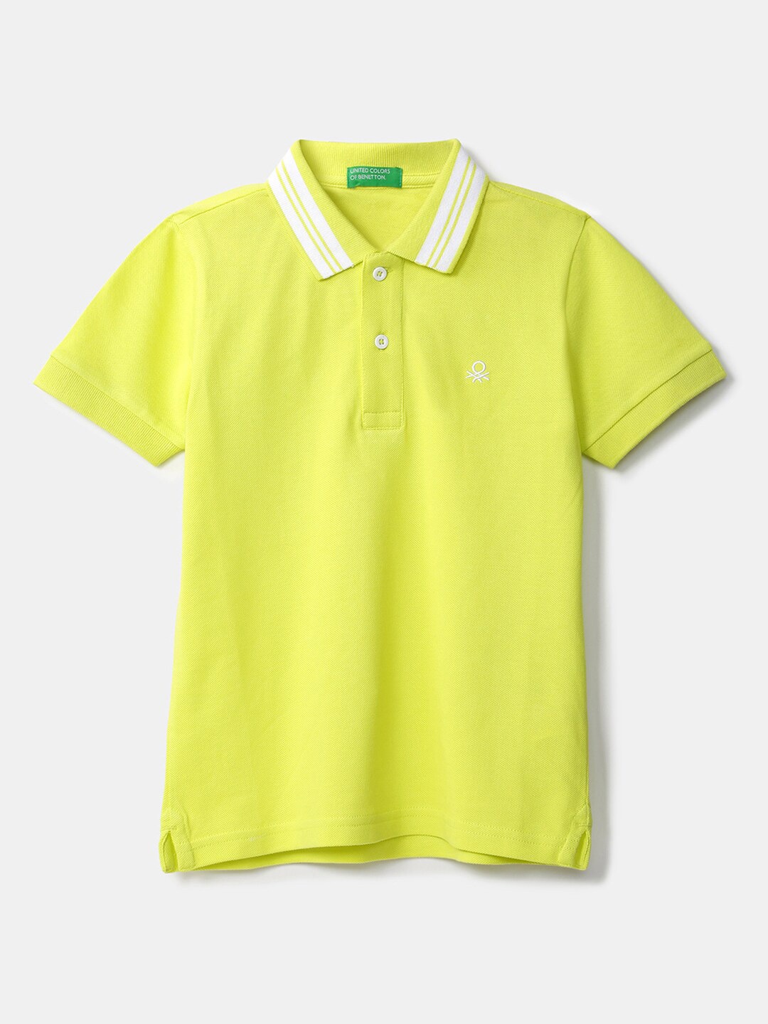 

United Colors of Benetton Boys Yellow Polo Collar T-shirt