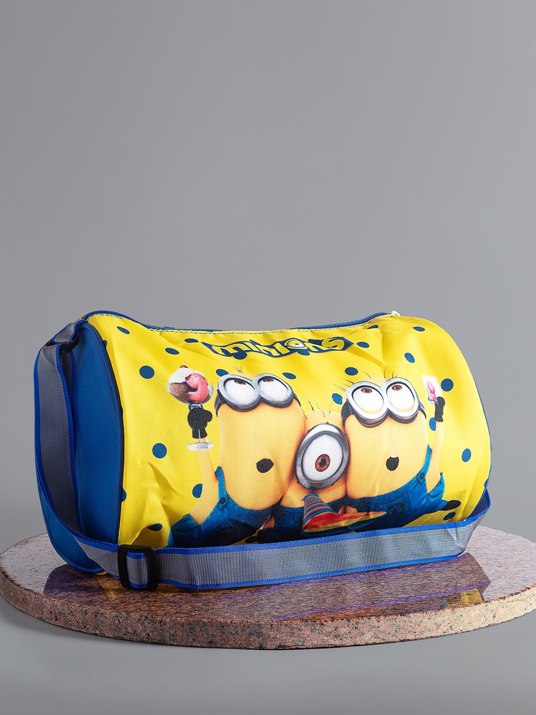 

Golden Peacock Kids Yellow Minions Printed Duffel Bag