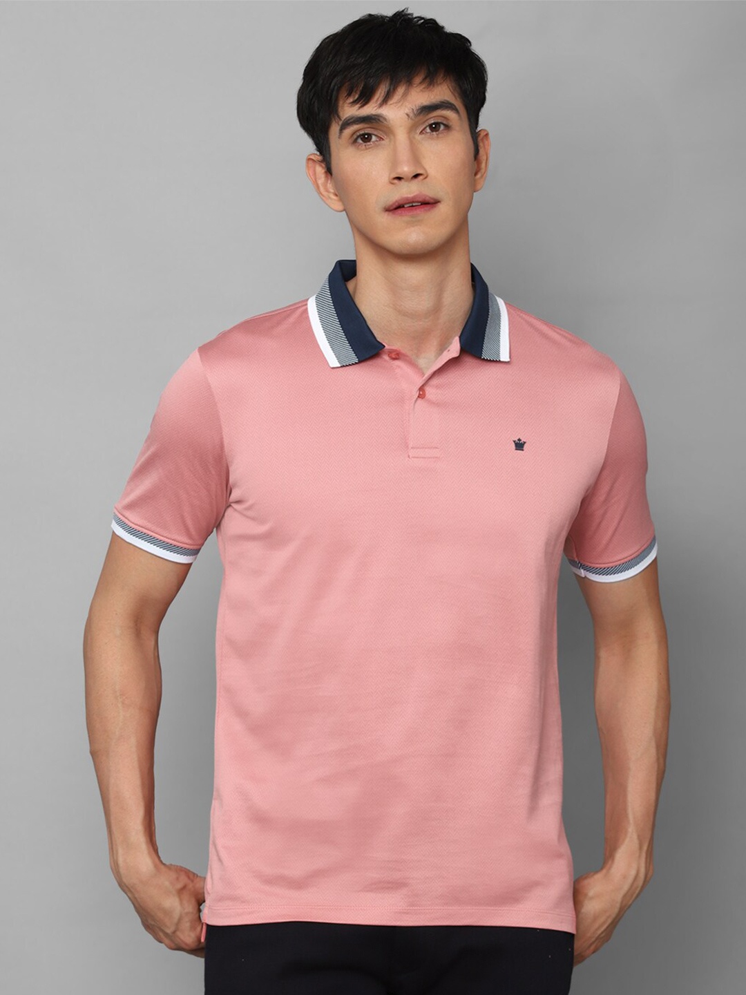

Louis Philippe Sport Men Pink Polo Collar T-shirt