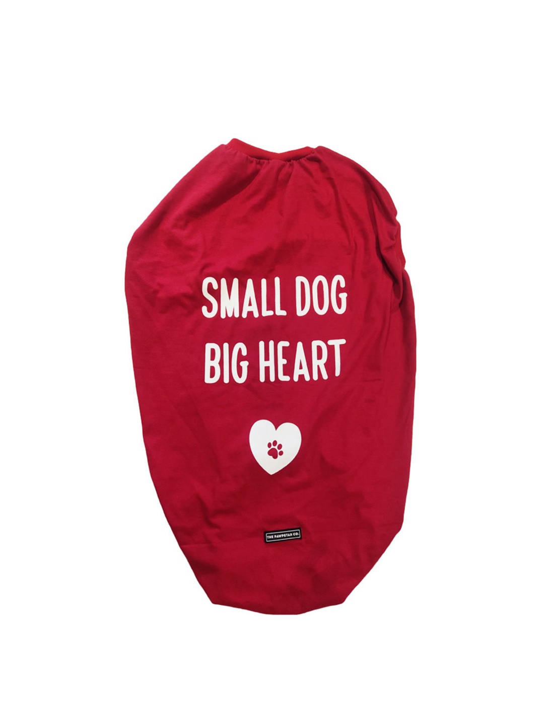 

thepawpstarco Kids Red The Big Heart Printed Dog Tshirts