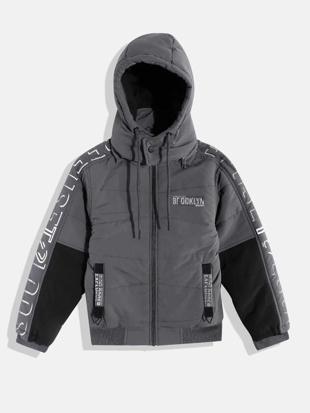 

Fort Collins Boys Hooded Bomber Jacket, Grey