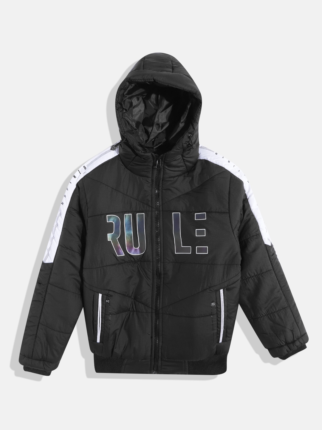 

Fort Collins Boys Black & White Padded Hooded Bomber Jacket