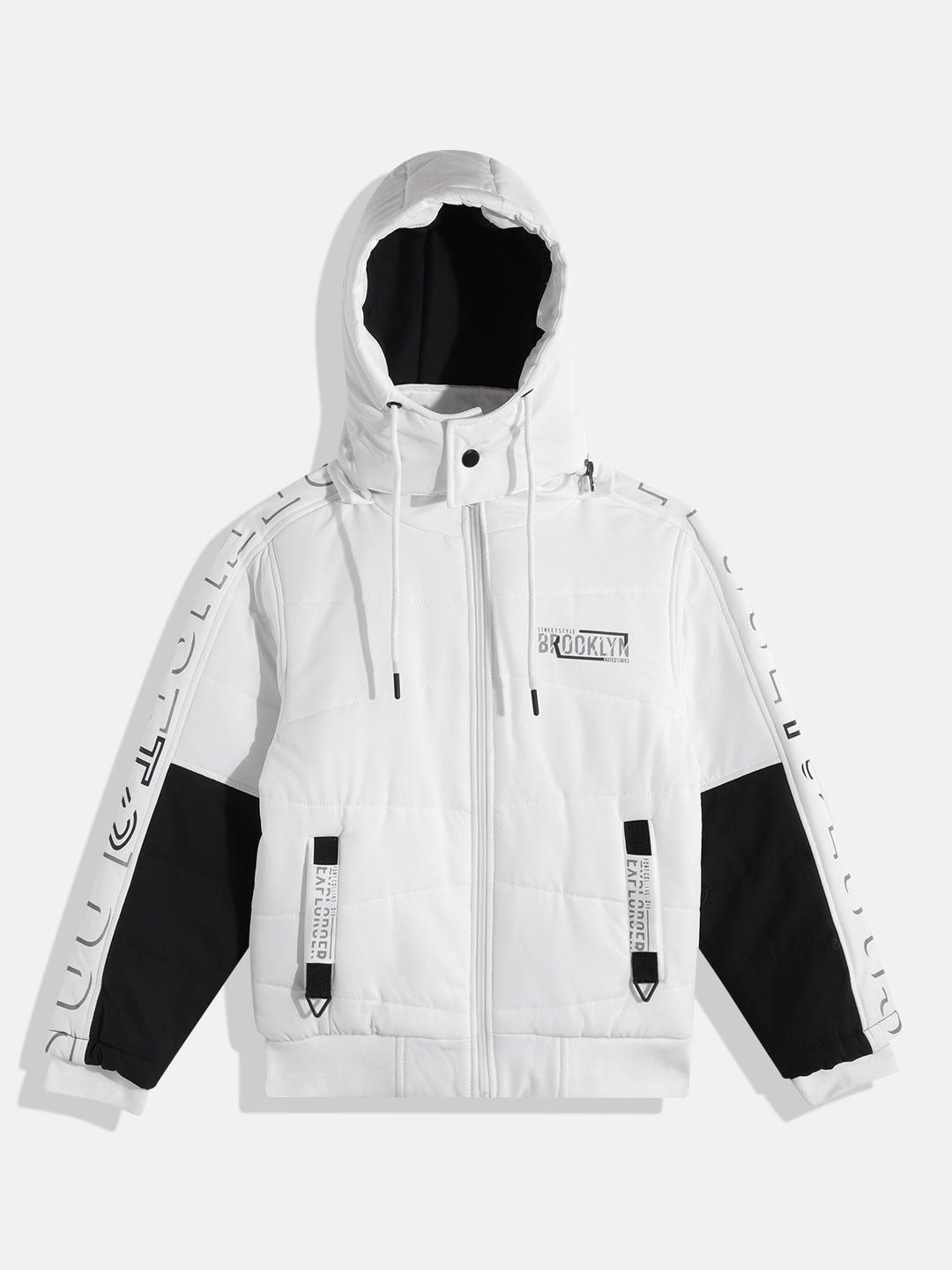 

Fort Collins Boys Hooded Bomber Jacket, White