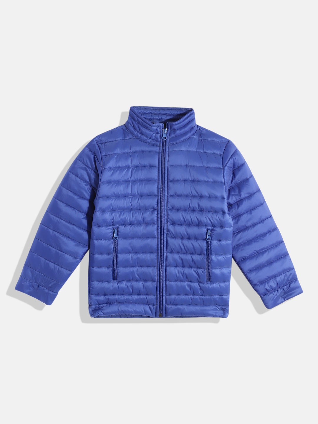 

Fort Collins Boys Blue Solid Mock Collar Padded Jacket