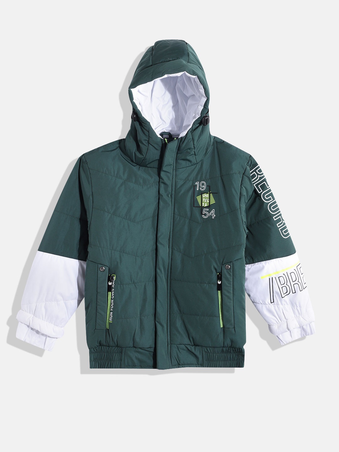 

Fort Collins Boys Hooded Bomber Jacket, Green