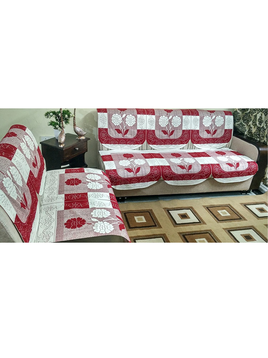 

GRIIHAM Maroon 5 Seater Sofa Cover