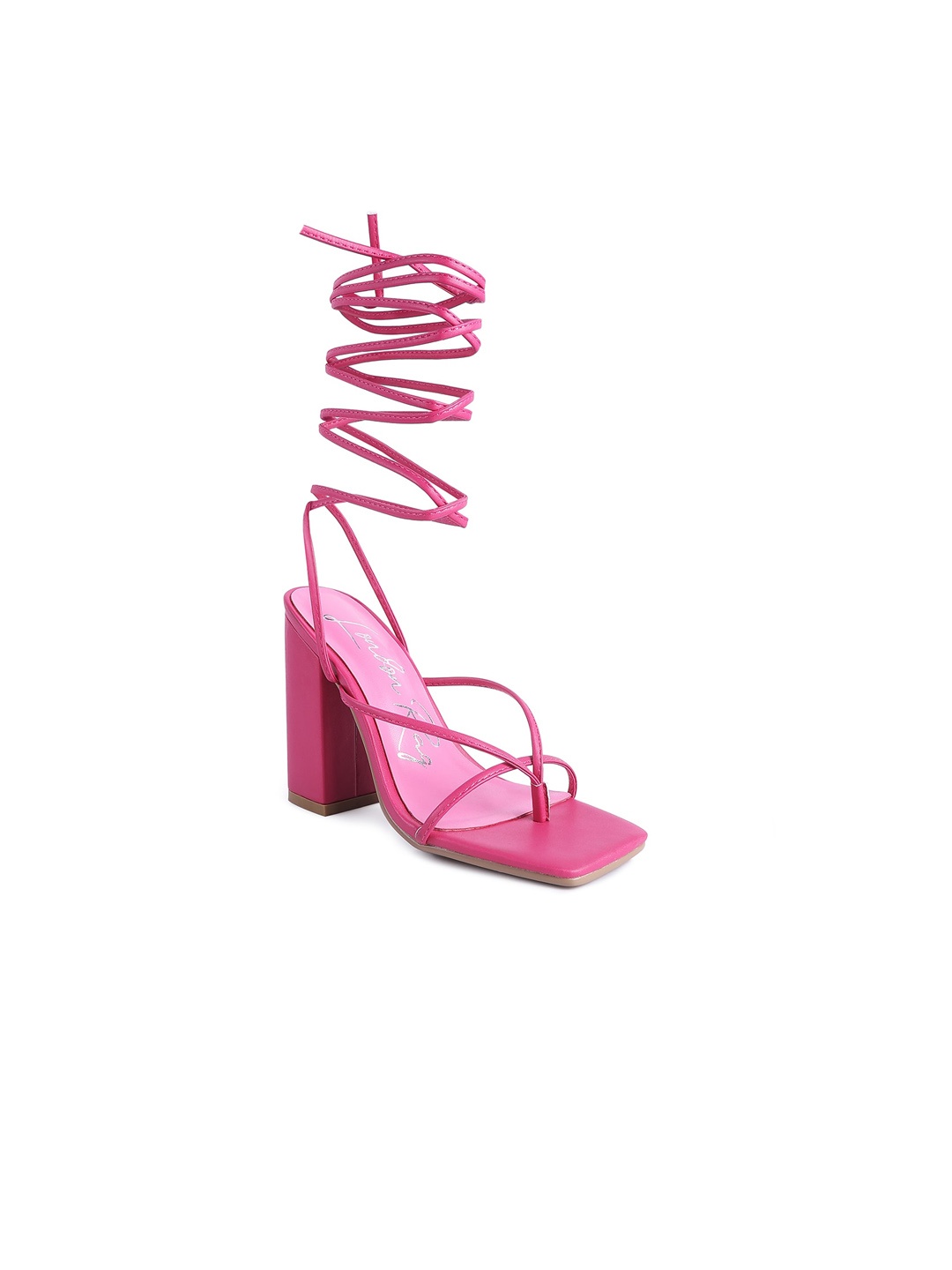 

London Rag Women Pink PU Party Block Gladiators