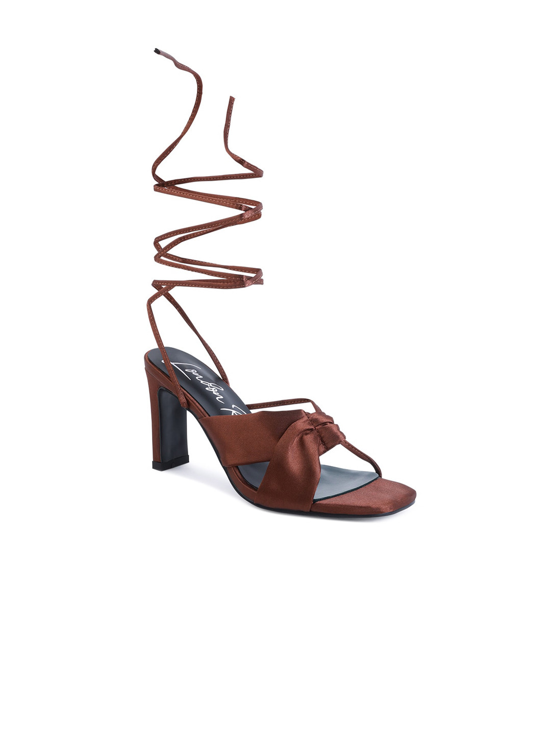 

London Rag Women Brown Party Block Sandals