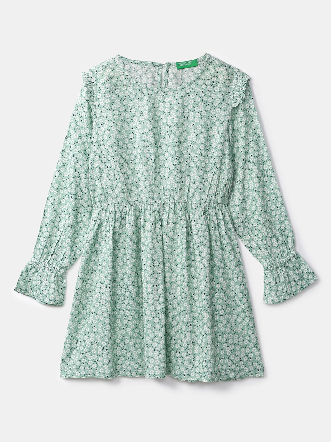 

United Colors of Benetton Teal Floral Dress