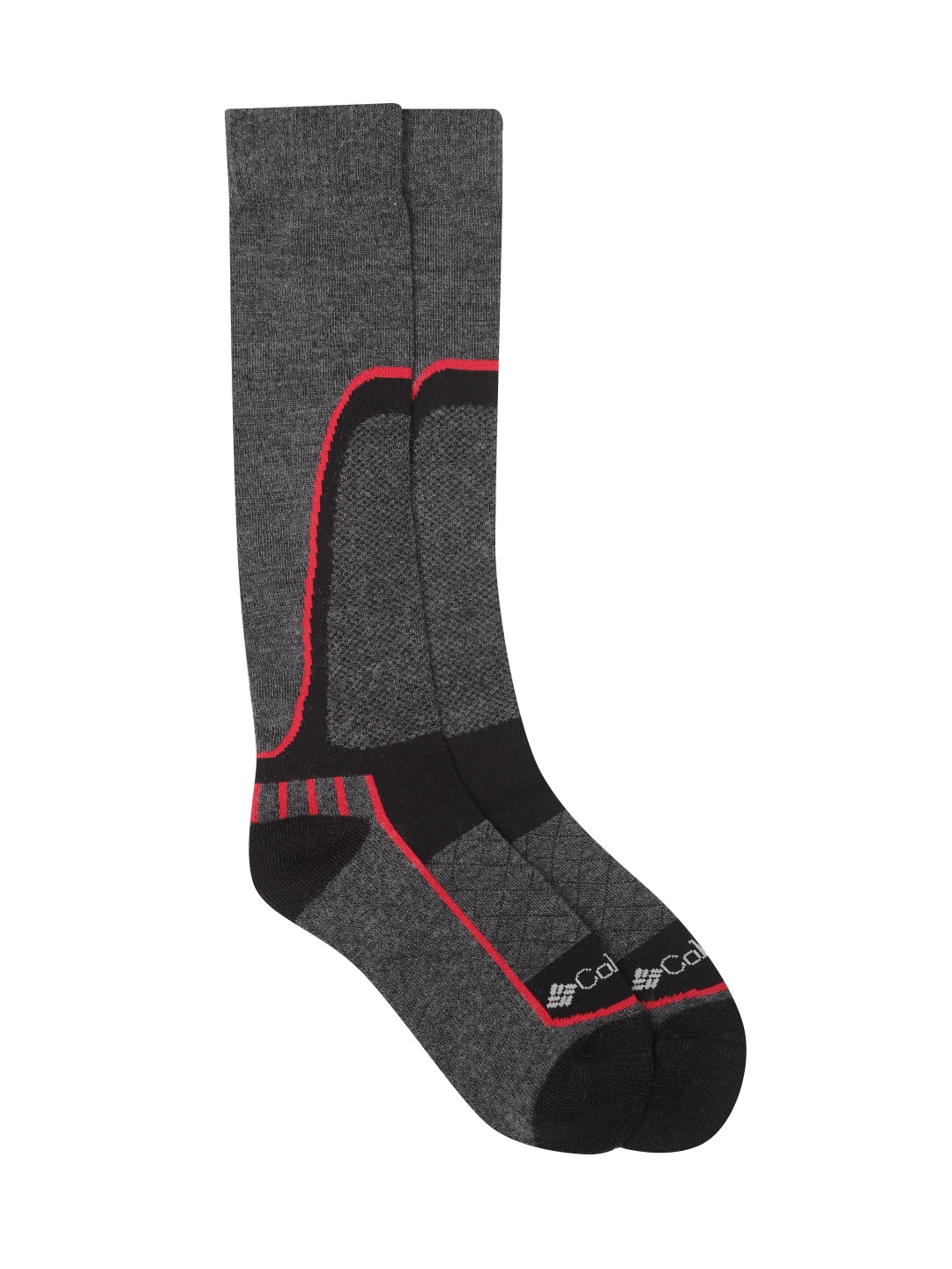 

Columbia Unisex Charcoal Grey Patterned Ankle Length Socks
