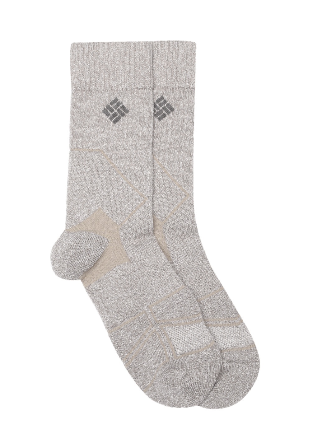 

Columbia Unisex Grey Patterned Ankle Length Socks