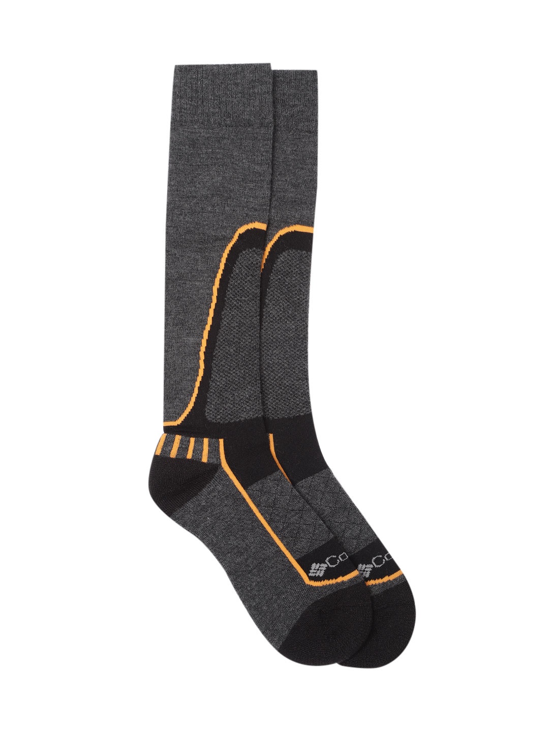 

Columbia Unisex Charcoal Grey Patterned Ankle Length Socks