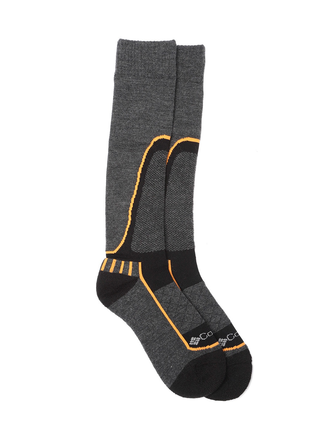 

Columbia Unisex Grey Patterned Ankle Length Socks