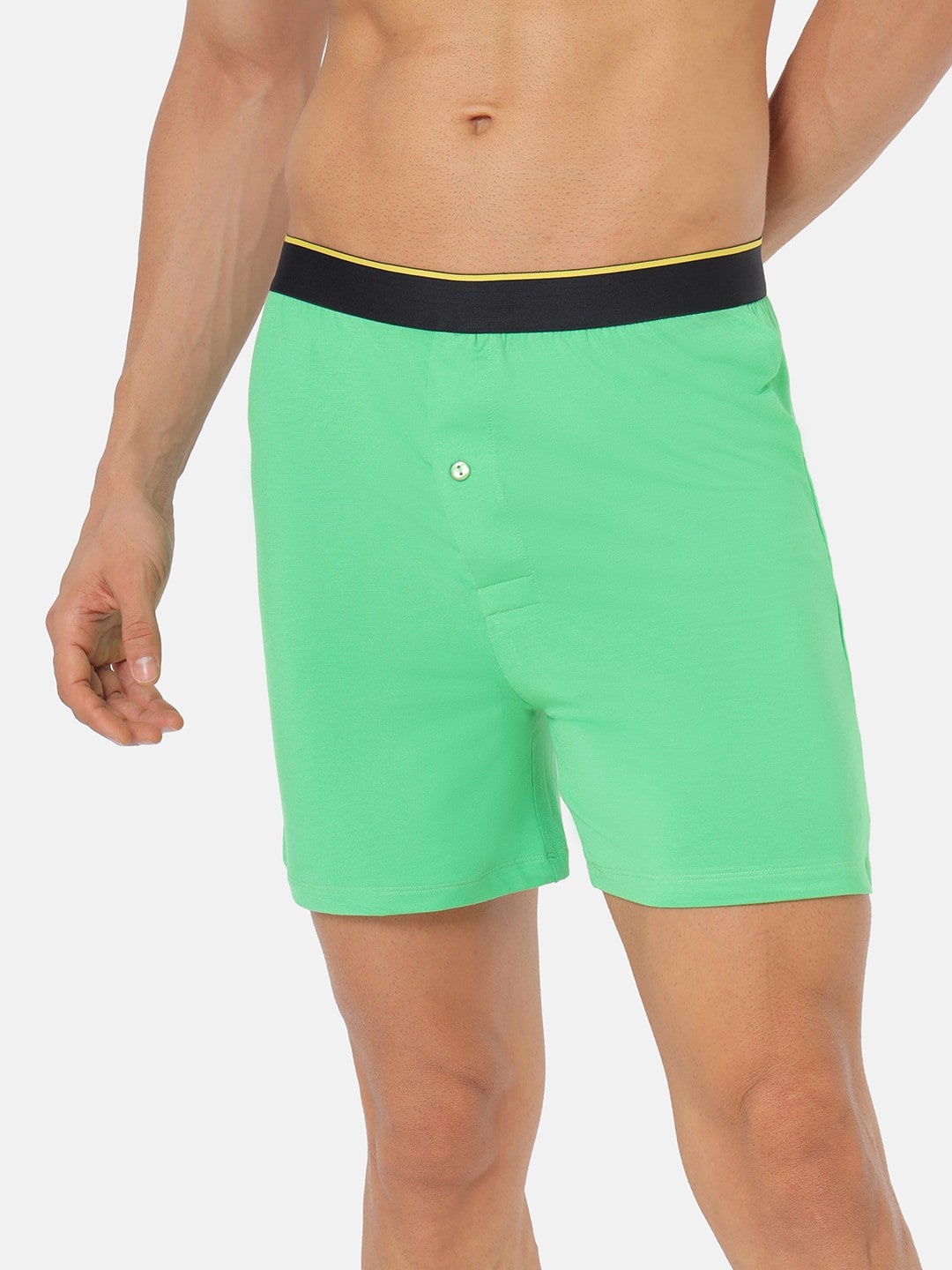 

bummer Men Micro Modal Solid Midori Boxers, Green