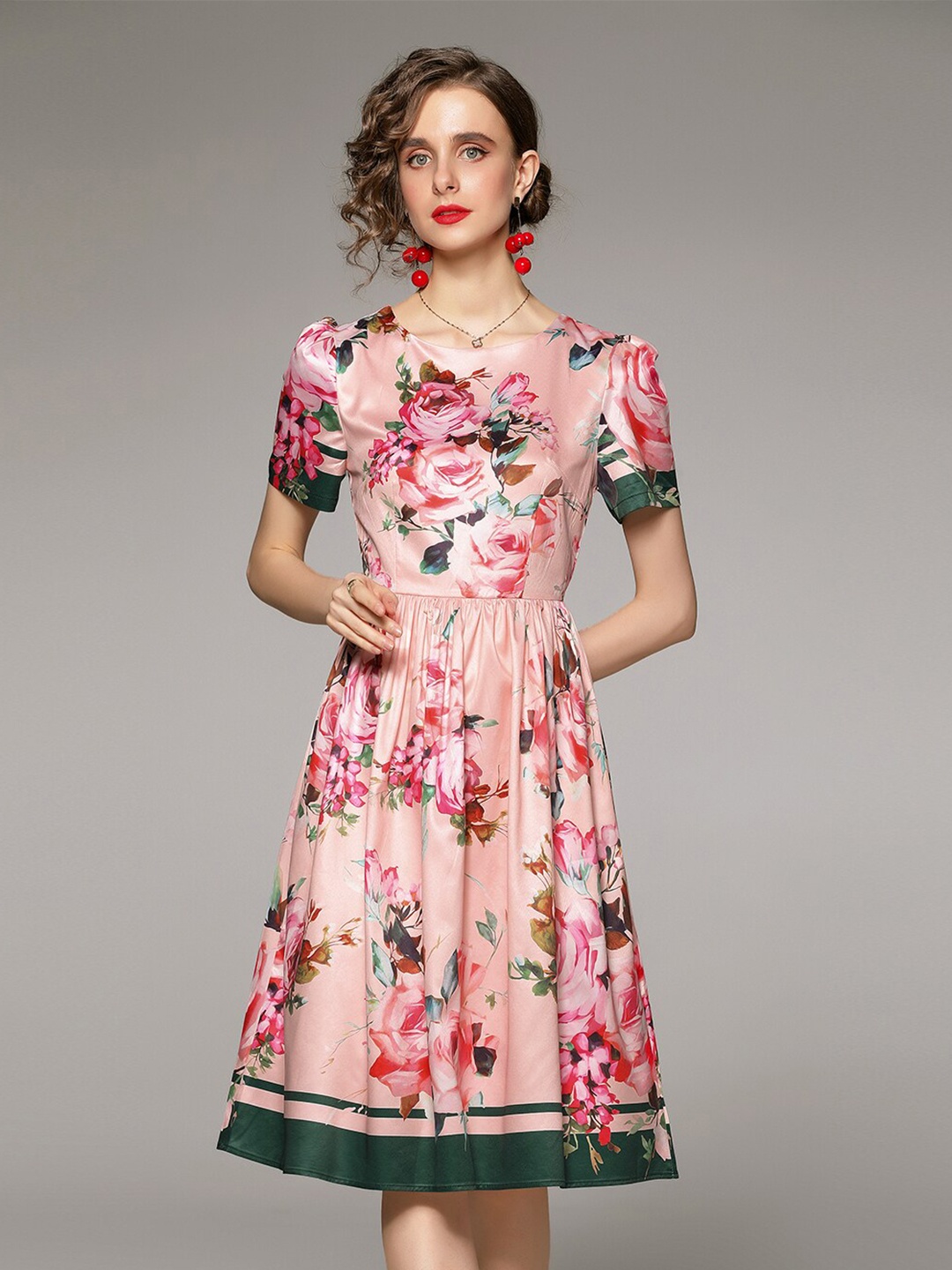 

JC Collection Multicoloured Floral Fit And Flare Dress, Multi