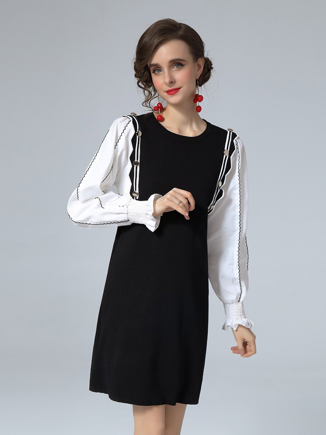 

JC Collection Black A-Line Dress