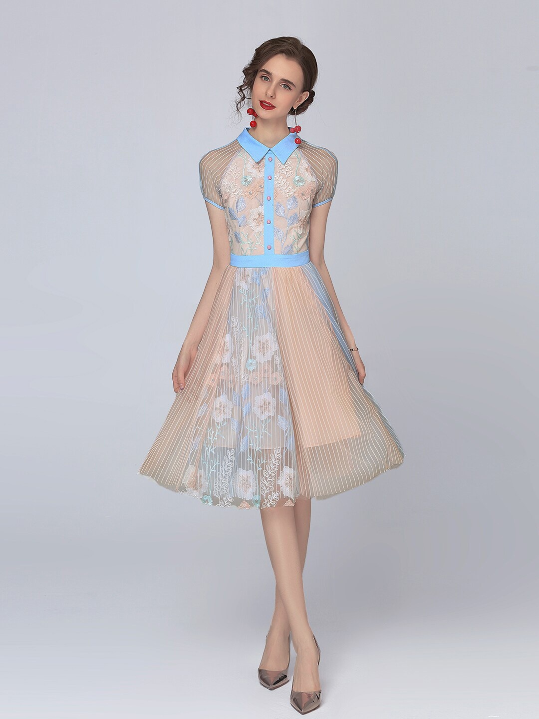 

JC Collection Blue Midi Dress